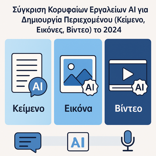 Σύγκριση Κορυφαίων Εργαλείων AI για Δημιουργία Περιεχομένου (Κείμενο, Εικόνες, Βίντεο) το 2025