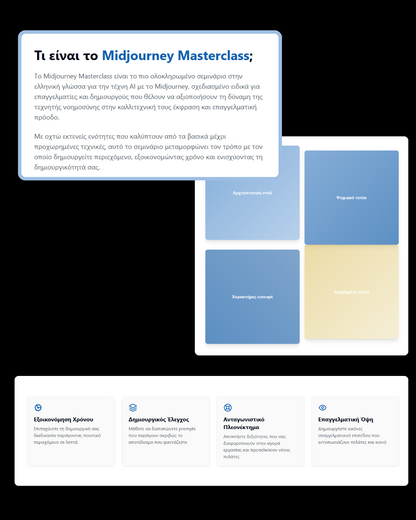 Midjourney Masterclass – Πλήρες Επαγγελματικό Σεμινάριο για Δημιουργούς & Επαγγελματίες